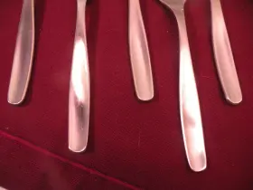 8596550 Gourmet Settings Set Of 5 Vault Matte Stainless Steel Teaspoons 6 3/4 Inch A #3