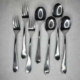 Gon17 Gourmet Settings 18/10 Stainless Lot Of 7 Pieces Dinner Forks Soup Spoons