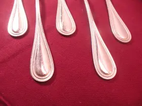 Gon23 Gourmet Settings Set Of 5 Stainless Teaspoons Outlined 18/10 Flatware 7 Inch #3