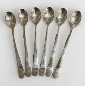 M9093 Gourmet Settings Set Of 6 18/10 Stainless Windermere Ice Teaspoons 7 5/8 Inch Glossy