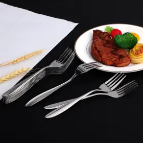 Gryfton 609876209571 12 Set Dinner Forks Stainless Steel 8 Inch Household Dessert Fork Tableware