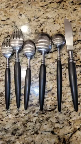 Gui1 Guildcraft Stainless Glossy Composite Handle Flatware Full Place Setting #2