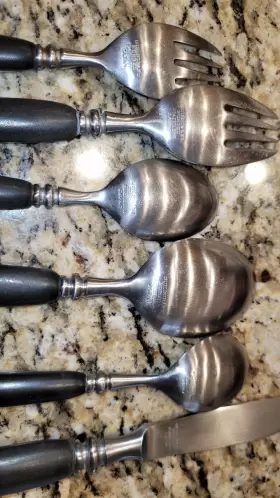 Gui1 Guildcraft Stainless Glossy Composite Handle Flatware Full Place Setting #3