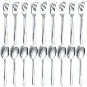 10100-24 Gymdin 24 Pcs Forks And Spoons Silverware Set Food Grade Stainless Steel Flatware C