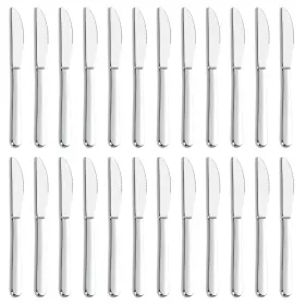Gymdin 726208229998 24 Pieces Knives Set - 9 Inches Dinner Butter Knife Food Grade Sta Inch