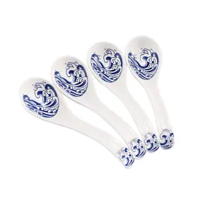 Hagary 366215383650 Ceramic Spoon Soup Spoons Asian Chinese Korean Japanese Ramen Spoo