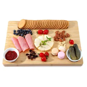 A0205-2 Hale Oteir Bamboo Cheese Boards Cutting Double Sided Steak Serving And With 2 Bowls