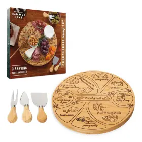 1017012 Hammer Axe Charcuterie Board Set - Rotating Serving Cheese With Utensil Tools And Ea