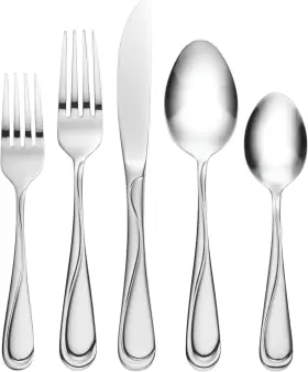 Hampton Forge 733652135973 Swirl 51-piece Flatware Set Missing 7 Spoons