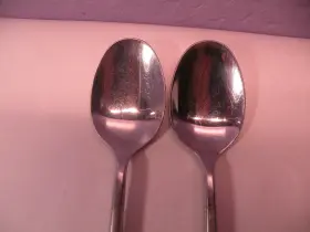 4419720 Hampton Silversmiths Set Of 2 Ritz-frosted Place Oval Soup Spoons 7 1/2 Inch Ga2 #2