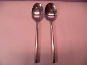 4419720 Hampton Silversmiths Set Of 2 Ritz-frosted Place Oval Soup Spoons 7 1/2 Inch Ga2