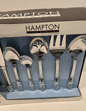 Hampton Silversmiths 733652110970 45 Pc. Lexington Flatware Set Service For 8 Stainless Nos