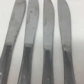 756145p331 Hampton Silversmiths Lausanne By Lot Of 4 Stainless Steel Dinner Knives Satin Bevel #3