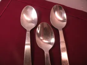 Hsv108 Hampton Silversmiths Set Of 3 Place Oval Soup Spoons Stainless 7 1/2 Inch #2