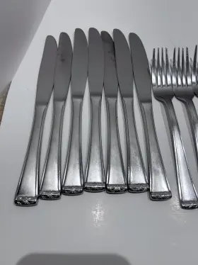 Hsv141 Hampton Silversmiths 29 Pattern Fork Spoon Knife Stainless Flatware #2