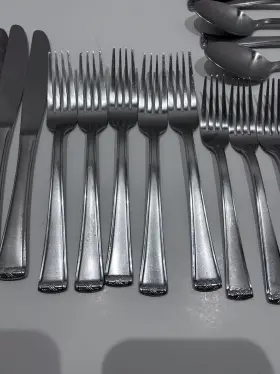 Hsv141 Hampton Silversmiths 29 Pattern Fork Spoon Knife Stainless Flatware #3