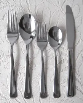 Hsv143 Hampton Silversmiths Stainless Silverware 5 Piece Place Setting