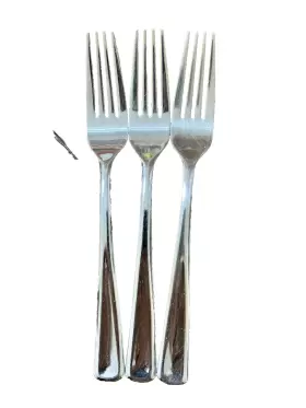 Hsv167 Hampton Silversmiths Stainless Dinner Forks 8 Inch Outlined Lot Of 3