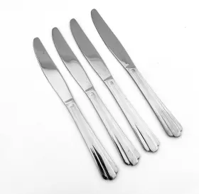 Hsv203 Hampton Silversmiths Stainless Dinner Knives 18/10 Flatware Set Of 4