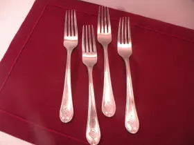 Hsv61 Hampton Silversmiths Set Of 4 Dinner Forks 18/10 Stainless Steel 8 Inch