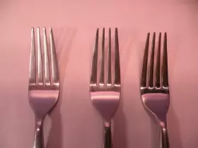 Hsv84 Hampton Silversmiths Set Of 3 Stainless Dinner Forks 8 Inch Ga2 #2