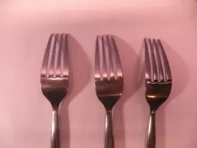 Hsv84 Hampton Silversmiths Set Of 3 Stainless Dinner Forks 8 Inch Ga2 #3