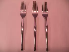 Hsv84 Hampton Silversmiths Set Of 3 Stainless Dinner Forks 8 Inch Ga2