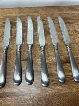 Hy00003953 Hampton Silversmiths Stainless Dinner/steak Knives 6 Pcs New