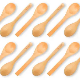 Hansgo 632096618731 Small Wooden Spoons 12pcs 5 Inches Mini Salt Tasting Spoon Wood
