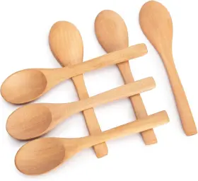 Hansgo 632096629690 Small Wooden Spoons 6pcs Soup For Eating W