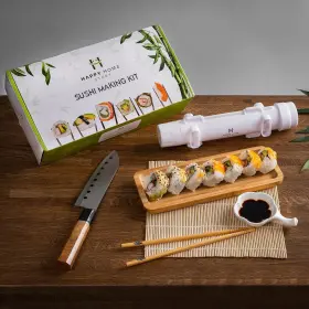 Happy Home Story 715706557382 Sushi Making Kit Complete 17 Piece Set - With Bamboo Roller Mat Multicolor #3