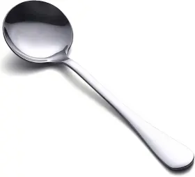 Happy Kit 192817294328 Soup Spoons 8-piece Premium Stainless Steel Round