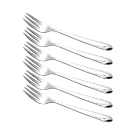 D-0724 Hazoulen Small Stainless Steel Forks 6.5 Inch Diamond Handle Pattern Set Of 6