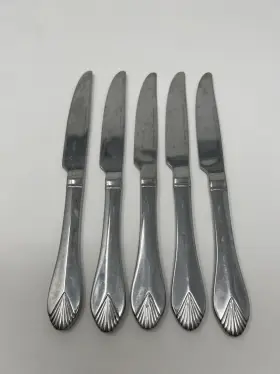 273460 Heritage Mint Ltd. 5 Safrano Dinner Knives Knife 18/10 Stainless Flatware Set Satin
