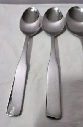 Rb27 Heritage Mint Ltd. 8 Reed And Barton Select Stainless Fiddler Ii Teaspoons 6 1/4 Inch #2