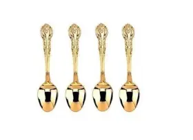 Hic Brands That Cook 793842066715 Gold Plated Traditional Demi Spoon - Set Of 4