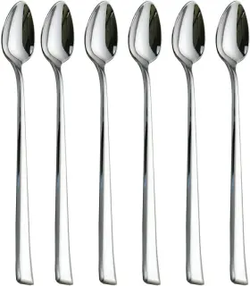 Hissf 313037166145 Iced Tea Spoons Mixing 18/10 Stainless Steel Stirring Set Of 6 P