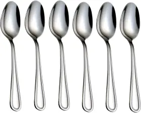 Hissf 313108738790 Teaspoons Stainless Steel 18/0 Tea Spoons 6 Pcs 6.29 Inches For Home Kitchen R