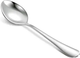 Hisss12 Hiware Fba Dinner Spoons Set Food Grade Stainless Steel 7.3 Inch Silver