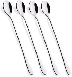 Hiware-9in-ms Hiware 9-inch Long Handle Iced Tea Spoon Coffee Ice Cream Stainle