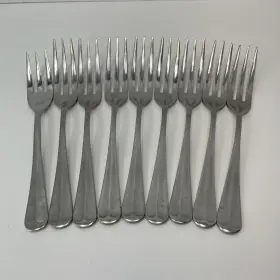 Hcf7 Home Concepts Stainless Steel Forks Lot Of 8 Korea Center Ridge 6.5 Inch Dinner