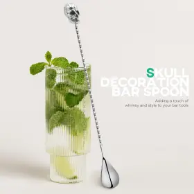 Homestia 604697581622 12 Inch Skull Bar Spoon 304 Stainless Steel Cocktail For Layer #2