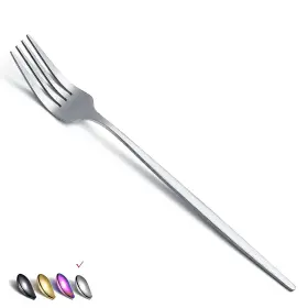 Hq835s-df-6p Homquen Matt Dinner Forks 6 Piece Stainless Steel Dessert Table Salad - Silv