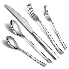 T271m-20p Homquen Silverware Set 20 Pieces Stainless Steel Flatware Piece 1. Silver