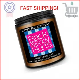 Homsolver B252-50 50th Birthday Gift For Her Him Happy Candles Gifts