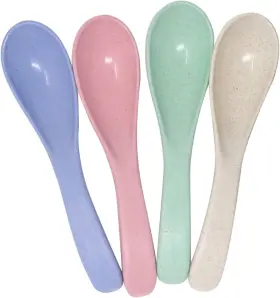 14197758 Honbay 4pcs 15cm/5.9inch Boreal Europe Style Eco-friendly Wheat Straw Colourful Soup Sp