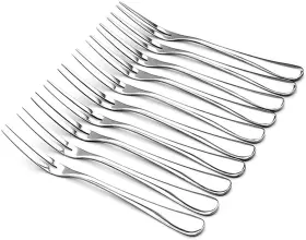 Hosybal 635648167862 Crab Stainless Steel Forks Escargot Fork 2 Prong Tasting Appetizer Port