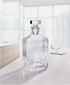 Hotel Collection 766390118366 Fluted Whiskey Decanter Created For Clear