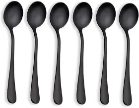 88wsbgsp Houseware Co. Ltd Black Titanium Plated Stainless Steel Soup Spoons Color Spoon Stain