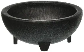 Nhs1008x6-ch Hs Inc. H.s. Molcajete Chico 4 Oz. 3 Inch Diameter X 1-1/2 Deep Poly